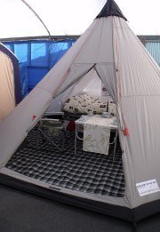 Tepee Trailer Tent on display at Camperlands