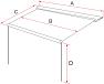 A= 235cm  B= 202cm  C= 225cm  D= 225cm(MAX HEIGHT FROM GROUND)