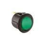 W4 12V Round Single Pole Rocker Switch Green