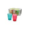 4 Pack Soda Glasses Assorted Colours