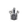 16pc Grey Cutlery Set & Holder