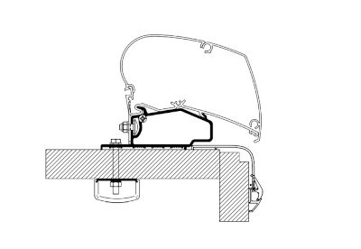 Thule Omnistor 9200/6300 Adapter Roof Swift Escape 2017 Model 674/684/694 - 4.25m