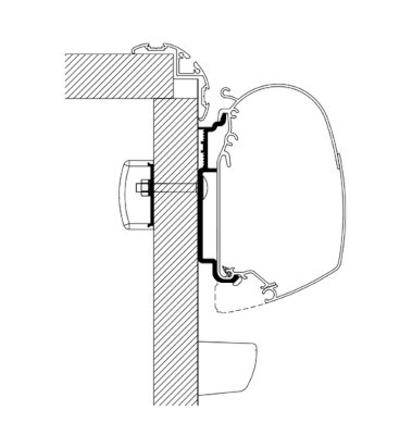 Thule Omnistor 5200 Adapter Wall Knaus 2017