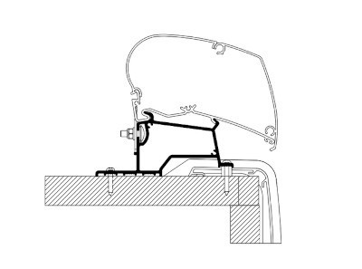 Thule Omnistor 6300 Adapter Roof Rapido Serie Compact - 4.00m