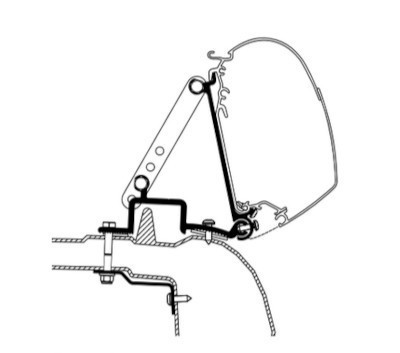 Thule Omnistor 5200/8000/4200 Adapter Wall Renault Master 1998-2010