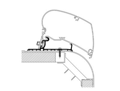 Thule Omnistor 9200/6300 Adapter Roof Auto-Sleepers ≥ 2013 - 3.50m