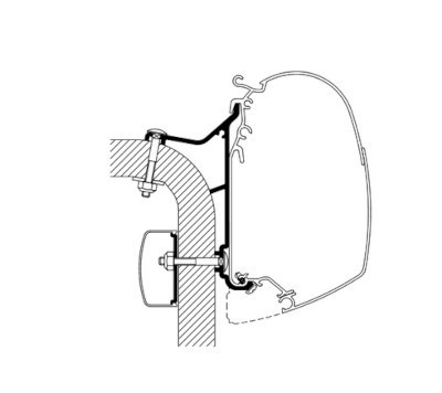 Thule Omnistor 5200/8000/4200 Adapter Wall Hymer B2 - 4.50m