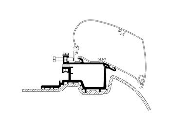 Thule Omnistor 6300 Adapter Roof Mercedes Sprinter > 2007 | VW Crafter 2007-2016 