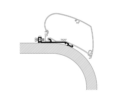 Thule Omnistor 9200/6300 Adapter Flat Roof - 3.50m