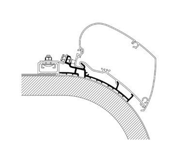 Thule Omnistor 9200/6300 Adapter Roof Rapido Distinction - 4.50m