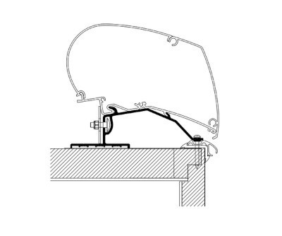 Thule Omnistor 9200/6300 Adapter Roof Caravan - 4.00m