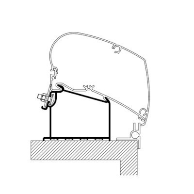 Thule Omnistor 9200/6300 Adapter Roof Adria Caravan ≥ 2015