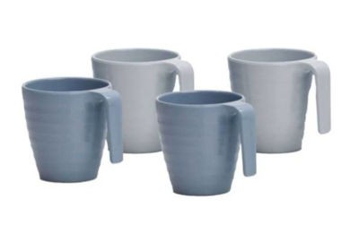 4 Pc Shades Of Blue Mug Set