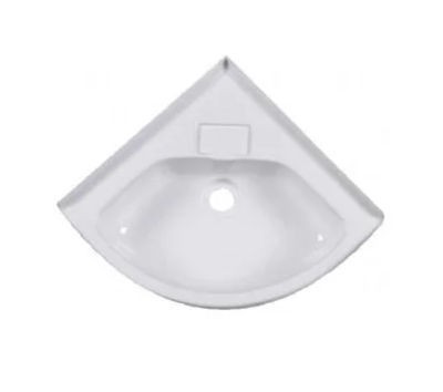 Corner Sink Bowl White 14" x 14"