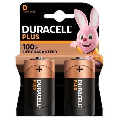 Duracell Plus D Battery (Pack of 2)