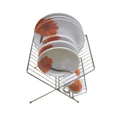 Foldable Plate Rack Chrome