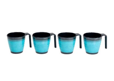 Granite Aqua 4 Pack Mug Set