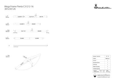 Isabella Mega Frame Penta C3 12/16 MegaFix