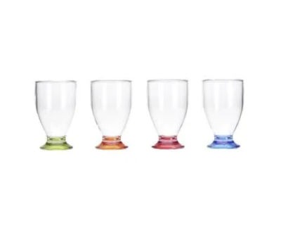 Pack Of 4 Juice Glasses Assorted Colours