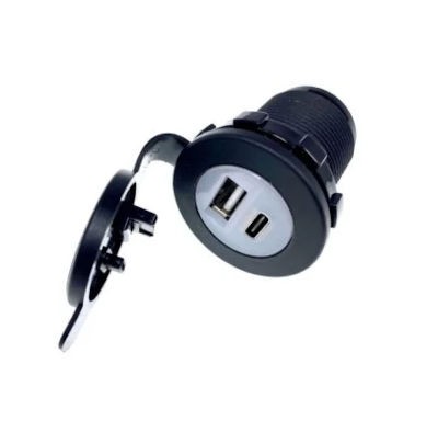 W4 Compact Double USB Charging Socket