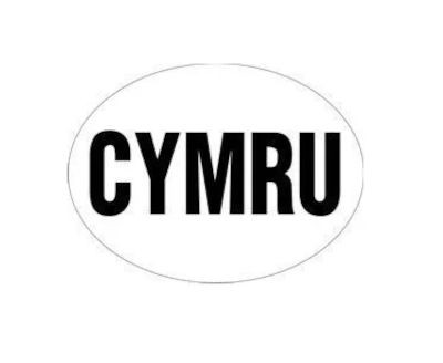 W4 CYMRU Large Oval Sticker