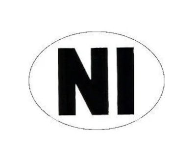 W4 NI Large Oval Sticker