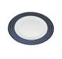 Navy Pinstripe Dinner Plate