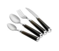 16pc Black Cutlery Set