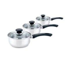 3 Piece Stainless Steel Pan Set