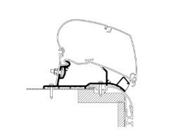 Thule Omnistor 9200/6300 Adapter Roof Top Caravan LED - 4.50m