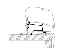 Thule Omnistor 6300 Adapter Roof Rapido Serie Compact - 3.50m