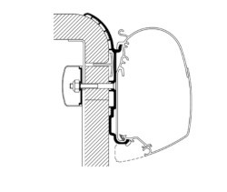 Thule Omnistor 5200/8000/4200 Adapter Wall Bürstner - 3.00m