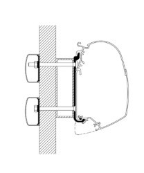 Thule Omnistor 5200/8000/4200 Adapter Wall Eden | Allegro | Trigano >2010