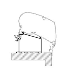 Thule Omnistor 9200/6300 Adapter Roof Adria Caravan ≥ 2015