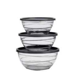 3pc Acrylic Food Containers