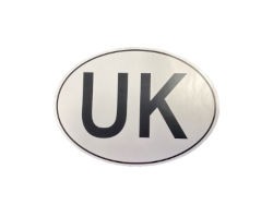 UK Oval Self Adhesive Sticker