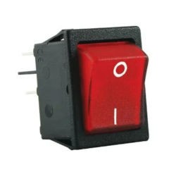 W4 250V Double Pole Rocker Switch Red