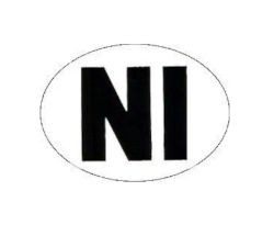 W4 NI Large Oval Sticker