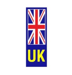 W4 UK/Union Jack Sticker 40mm x 110mm